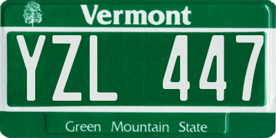 VT license plate YZL447