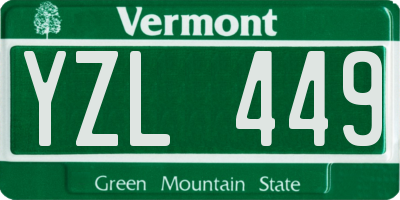 VT license plate YZL449