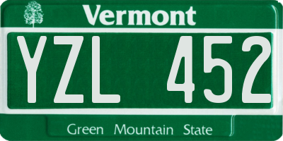 VT license plate YZL452