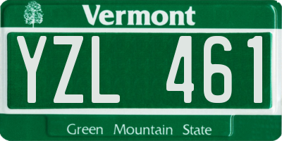 VT license plate YZL461