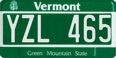 VT license plate YZL465