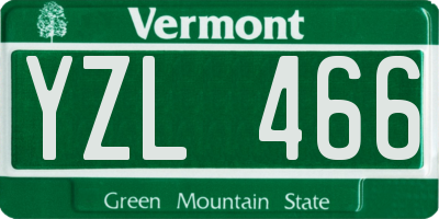 VT license plate YZL466