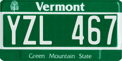 VT license plate YZL467