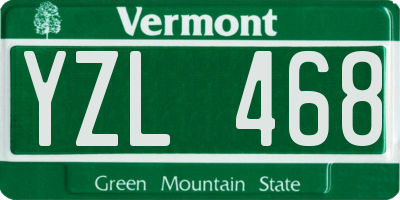 VT license plate YZL468