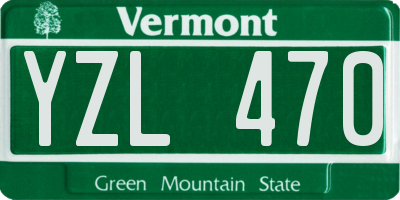 VT license plate YZL470