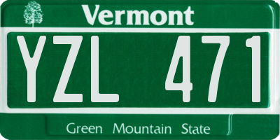 VT license plate YZL471
