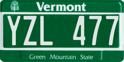 VT license plate YZL477
