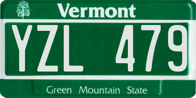 VT license plate YZL479