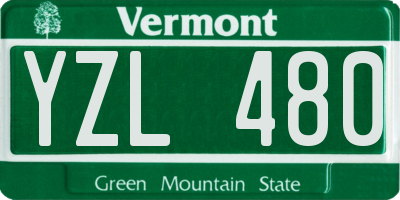 VT license plate YZL480