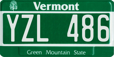 VT license plate YZL486