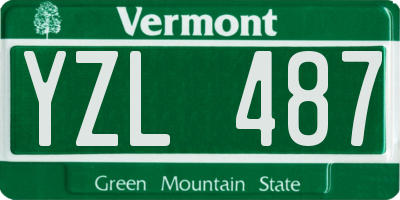 VT license plate YZL487