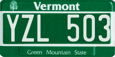 VT license plate YZL503