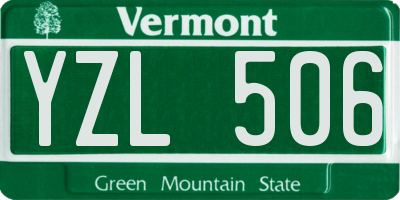 VT license plate YZL506