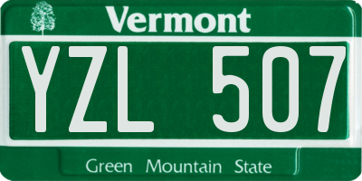 VT license plate YZL507