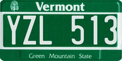 VT license plate YZL513