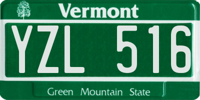 VT license plate YZL516