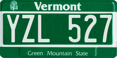 VT license plate YZL527