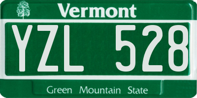 VT license plate YZL528