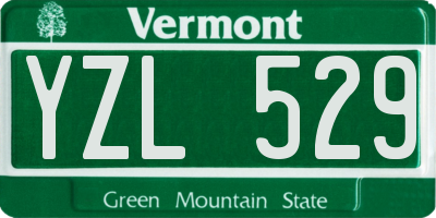 VT license plate YZL529