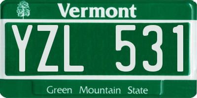 VT license plate YZL531