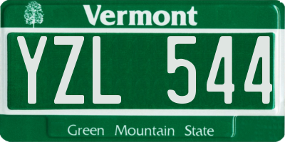 VT license plate YZL544