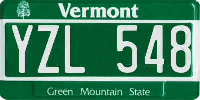 VT license plate YZL548