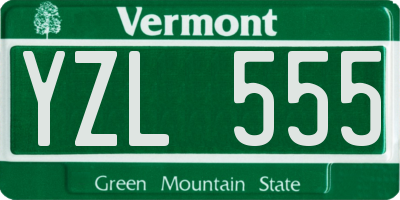 VT license plate YZL555