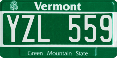VT license plate YZL559
