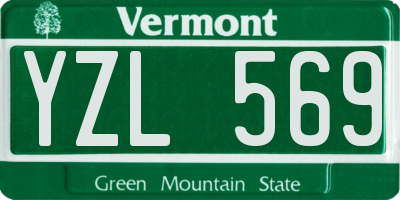 VT license plate YZL569