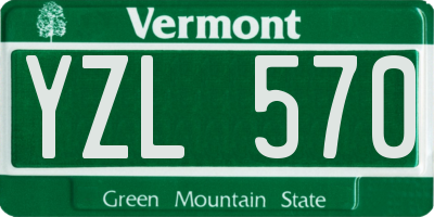 VT license plate YZL570