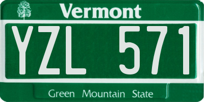 VT license plate YZL571