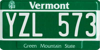 VT license plate YZL573