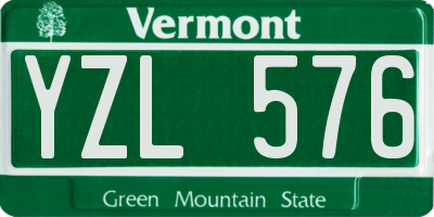 VT license plate YZL576