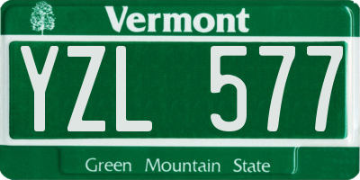 VT license plate YZL577