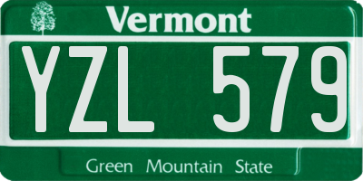 VT license plate YZL579