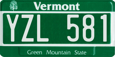 VT license plate YZL581