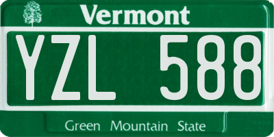 VT license plate YZL588