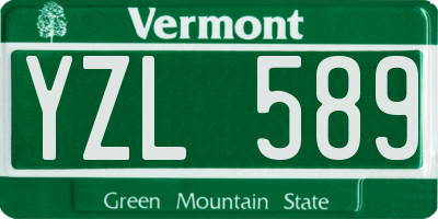 VT license plate YZL589