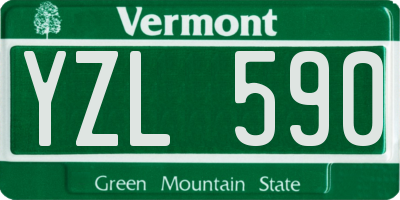 VT license plate YZL590