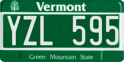 VT license plate YZL595