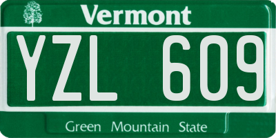 VT license plate YZL609