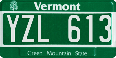 VT license plate YZL613