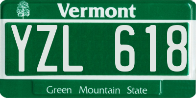 VT license plate YZL618