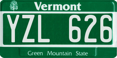 VT license plate YZL626
