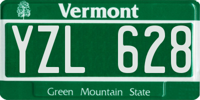 VT license plate YZL628
