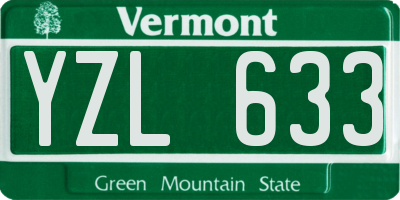 VT license plate YZL633