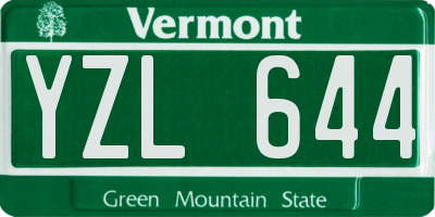 VT license plate YZL644