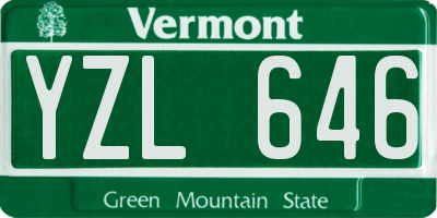 VT license plate YZL646