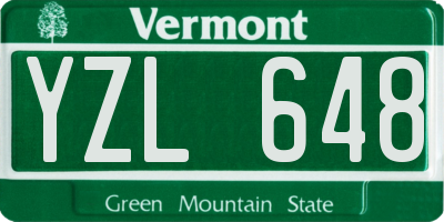 VT license plate YZL648
