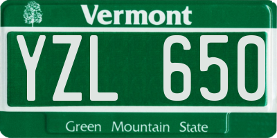 VT license plate YZL650